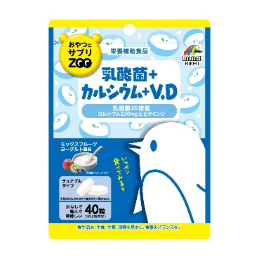 零食補充劑 ZOO 乳酸菌 + 鈣 + D 40 片